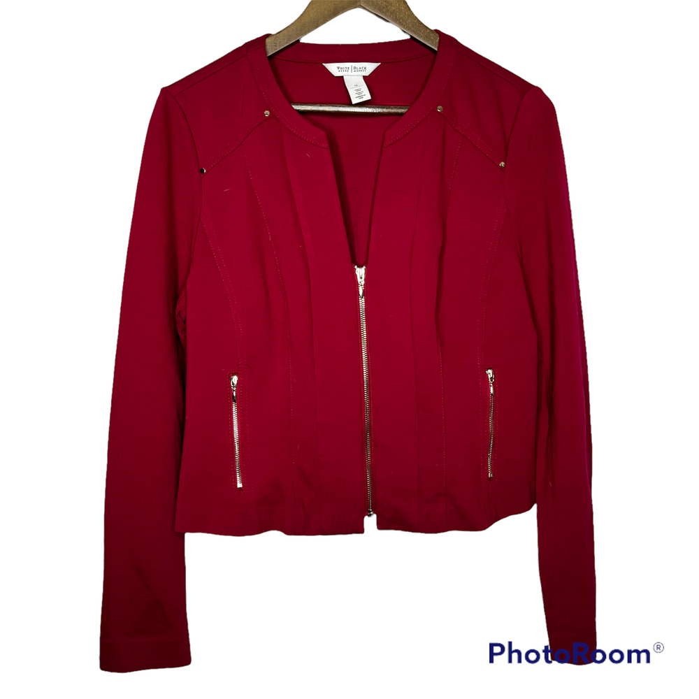 White House Black Market Wine Red Blazer Jacket Size Medium